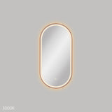 Empire LED Brushed Copper Framed Mirror, 450 x 900mm
