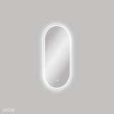 Empire LED Matt White Framed Mirror, 450 x 900mm