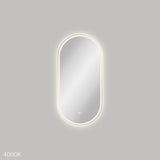 Empire LED Matt White Framed Mirror, 450 x 900mm