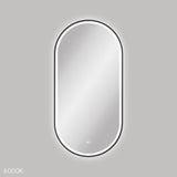 Empire LED Matt Black Framed Mirror, 600 x 1200mm