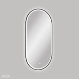 Empire LED Matt Black Framed Mirror, 600 x 1200mm