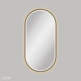 Empire LED Matt Black Framed Mirror, 600 x 1200mm