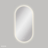 Empire LED Matt White Framed Mirror, 600 x 1200mm