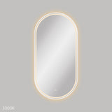 Empire LED Matt White Framed Mirror, 600 x 1200mm