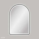 Valentina LED Matt Black Framed Mirror, 600 x 900mm