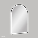 Valentina LED Matt Black Framed Mirror, 600 x 900mm