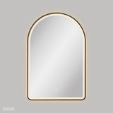 Valentina LED Matt Black Framed Mirror, 600 x 900mm