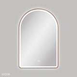 Valentina LED Brushed Copper Framed Mirror, 600 x 900mm