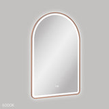 Valentina LED Brushed Copper Framed Mirror, 600 x 900mm
