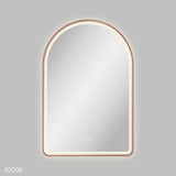 Valentina LED Brushed Copper Framed Mirror, 600 x 900mm
