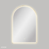 Valentina LED Urban Brass Framed Mirror, 600 x 900mm