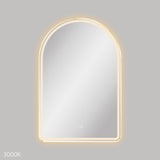Valentina LED Urban Brass Framed Mirror, 600 x 900mm