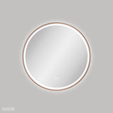 Reba LED Brushed Copper Framed Mirror, 700mm