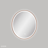 Reba LED Brushed Copper Framed Mirror, 700mm