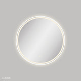 Reba LED Matt White Framed Mirror, 700mm