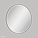 Reba LED Matt Black Framed Mirror, 900mm