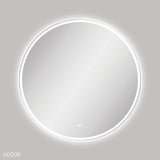 Reba LED Matt White Framed Mirror, 900mm