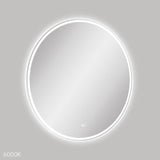Reba LED Matt White Framed Mirror, 900mm