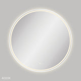 Reba LED Matt White Framed Mirror, 900mm