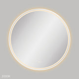 Reba LED Matt White Framed Mirror, 900mm