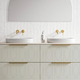 A lifestyle image of Timberline's Lorenzo Basin 500mm White Gloss