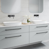 A lifestyle image of Timberline's Lorenzo Basin 500mm White Gloss