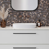 A lifestyle image of Timberline's Lorenzo Basin 500mm White Matt