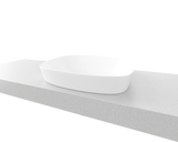 An image of Timberline's Lorenzo Basin 500mm White Matt