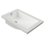 An image of Timberline's Mini Rectangle Undermount Basin 430mm White Gloss