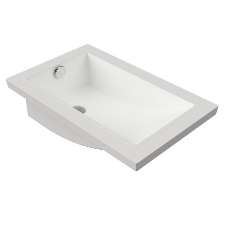 An image of Timberline's Mini Rectangle Undermount Basin 430mm White Gloss