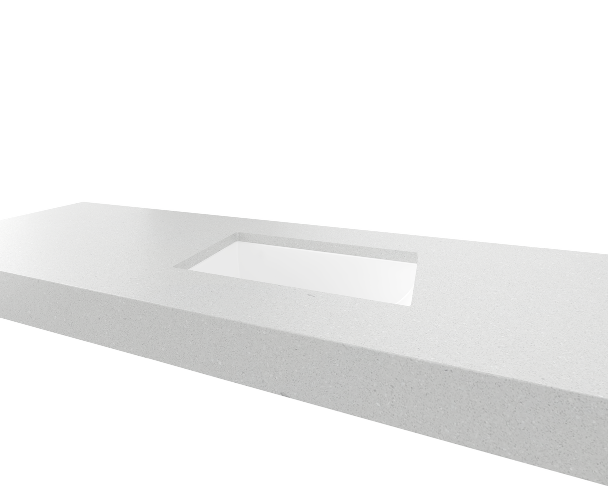 An image of Timberline's Mini Rectangle Undermount Basin 430mm White Gloss