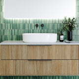 A lifestyle image of Timberline's Myrtle Basin 550mm White Gloss