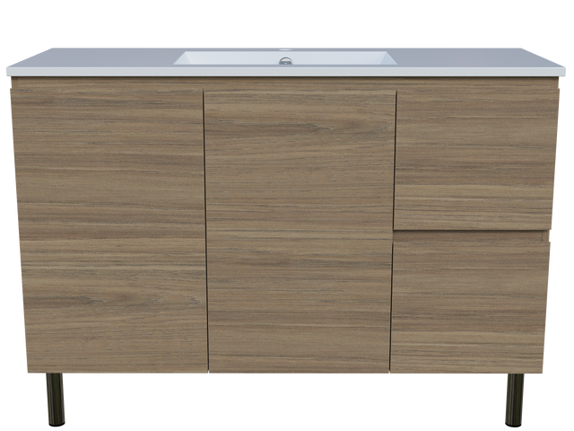 Nevada Vanity 1200mm Centre Bowl Alpha Top On Legs (NEV-V-1200-C-APH-L)