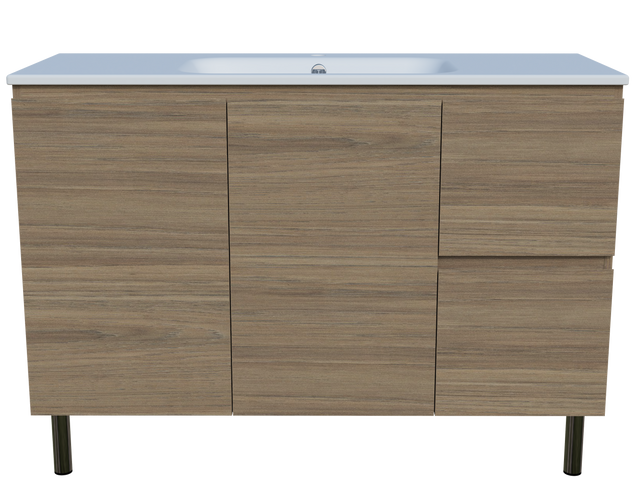 Nevada Vanity 1200mm Centre Bowl Haven Top On Legs (NEV-V-1200-C-HVN-L)
