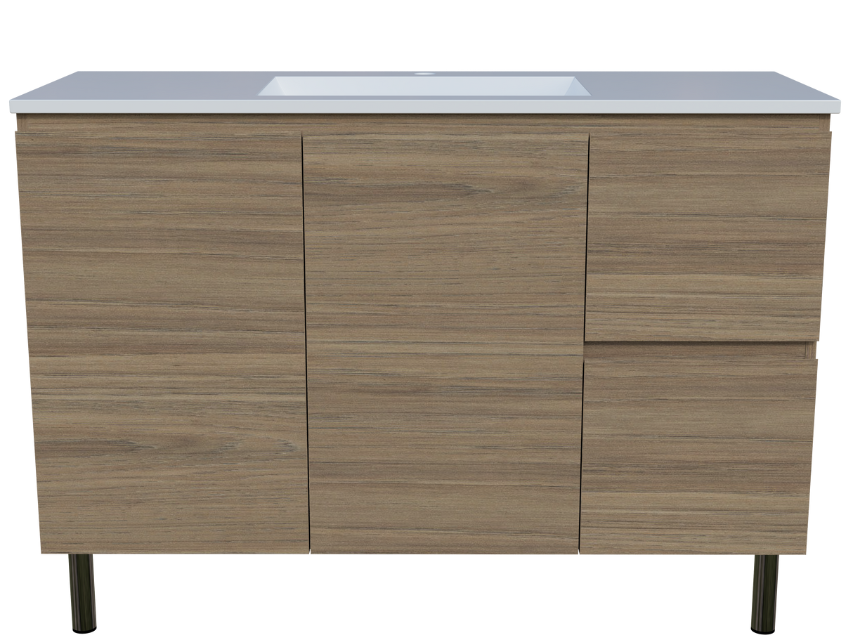 Nevada Vanity 1200mm Centre Bowl Regal Top On Legs (NEV-V-1200-C-REG-L)