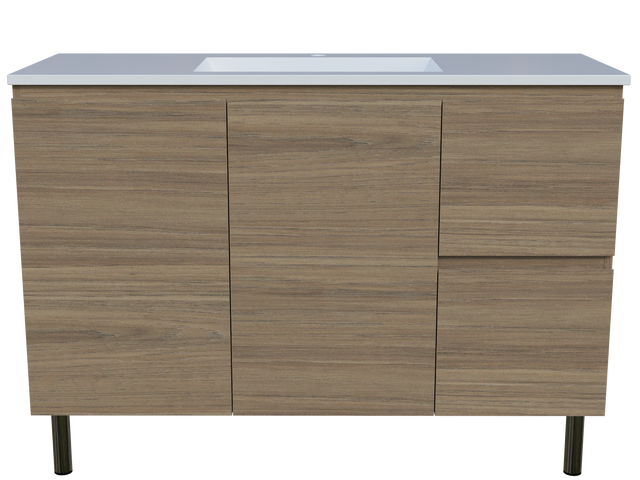 Nevada Vanity 1200mm Centre Bowl Regal Top On Legs (NEV-V-1200-C-REG-L)