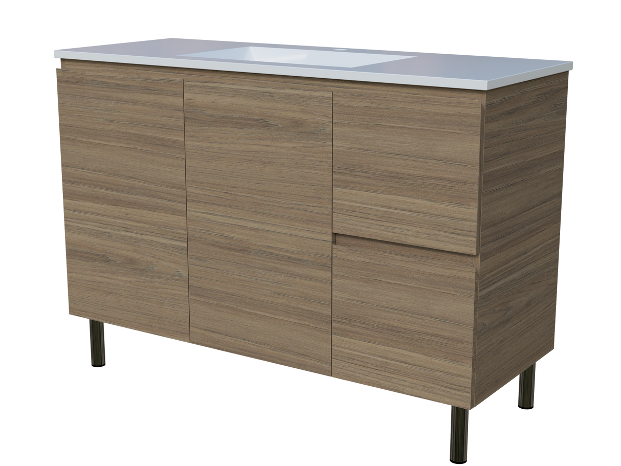 Nevada Vanity 1200mm Centre Bowl Regal Top On Legs (NEV-V-1200-C-REG-L)