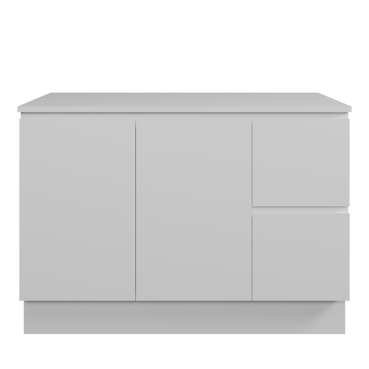 Nevada Vanity 1200mm Centre White Gloss Above Counter Basin SilkSurface Top Floor standing (NEV-V-1200-C-SSA-F)