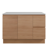 Nevada Vanity 1200mm Centre White Gloss Above Counter Basin SilkSurface Top Floor standing (NEV-V-1200-C-SSA-F)