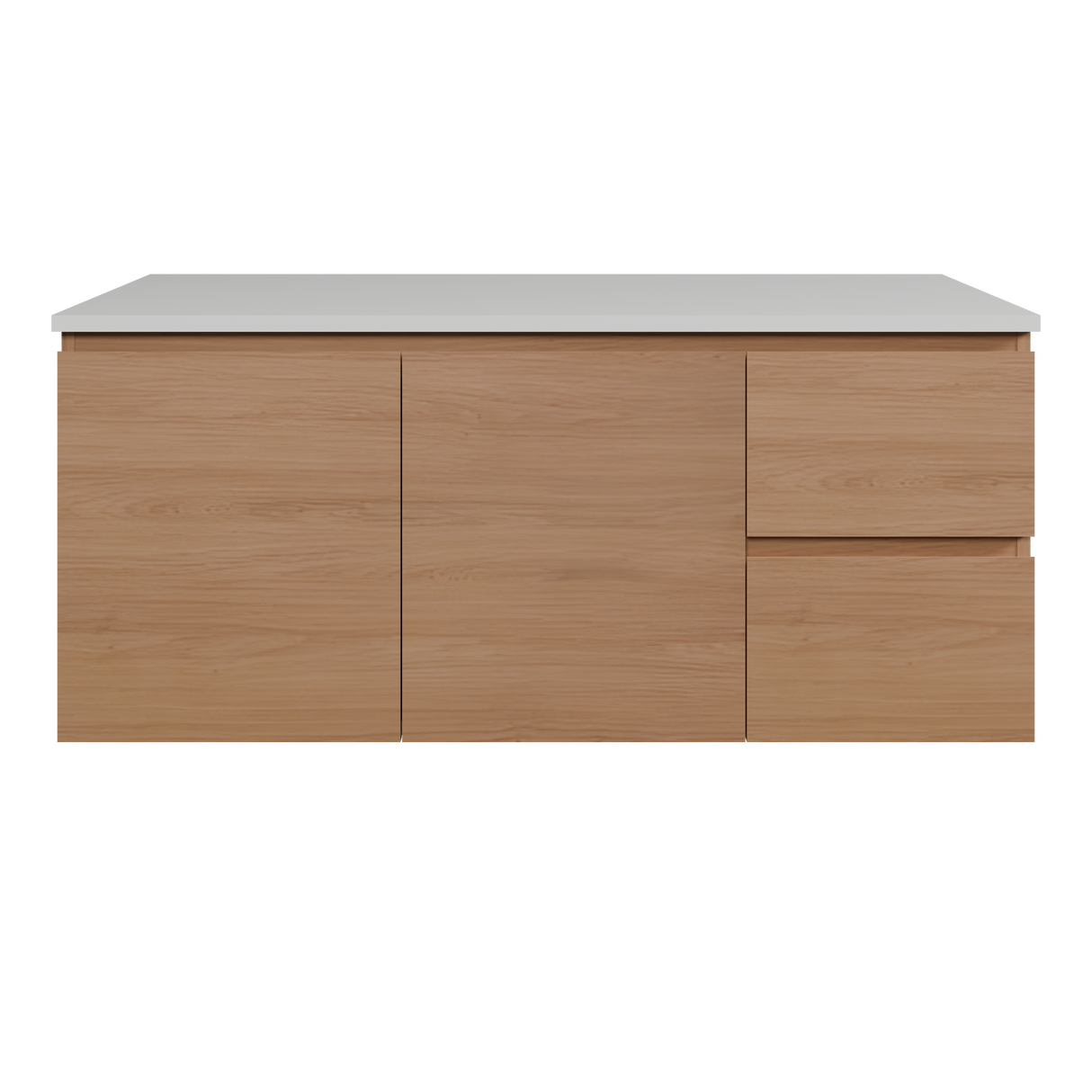 Nevada Vanity 1200mm Centre White Gloss Above Counter Basin SilkSurface Top Wall hung (NEV-V-1200-C-SSA-W)