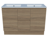 Nevada Vanity 1200mm Double Bowl Alpha Top Floor standing (NEV-V-1200-D-APH-F)