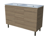 Nevada Vanity 1200mm Double Bowl Alpha Top On Legs (NEV-V-1200-D-APH-L)
