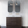 Nevada Vanity 1200mm Double White Gloss Above Counter Basins SilkSurface Top Floor standing (NEV-V-1200-D-SSA-F)