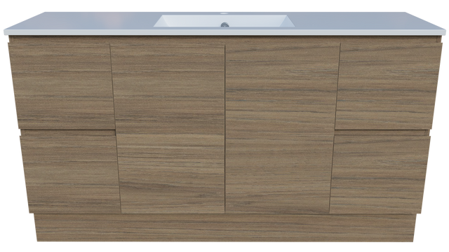 Nevada Vanity 1500mm Centre Bowl Alpha Top Floor standing (NEV-V-1500-C-APH-F)