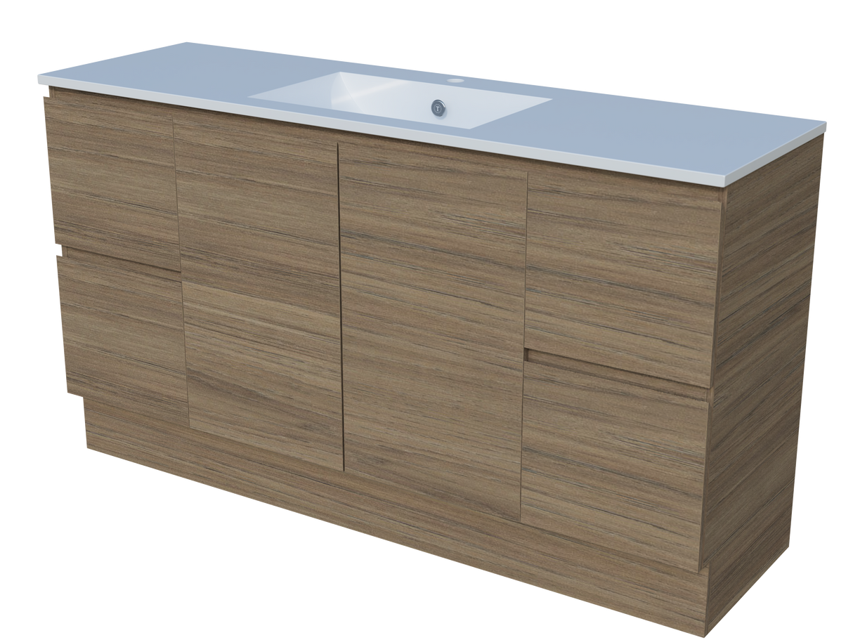 Nevada Vanity 1500mm Centre Bowl Alpha Top Floor standing (NEV-V-1500-C-APH-F)