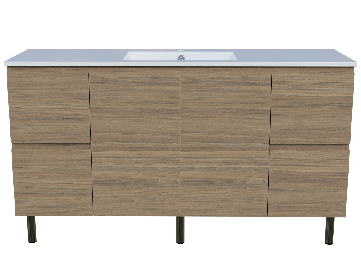 Nevada Vanity 1500mm Centre Bowl Alpha Top On Legs (NEV-V-1500-C-APH-L)
