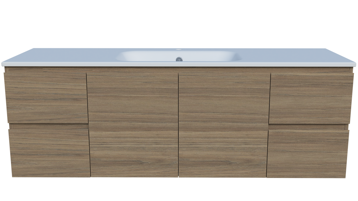 Nevada Vanity 1500mm Centre Bowl Haven Top Wall hung (NEV-V-1500-C-HVN-W)