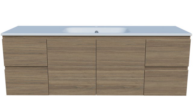 Nevada Vanity 1500mm Centre Bowl Haven Top Wall hung (NEV-V-1500-C-HVN-W)