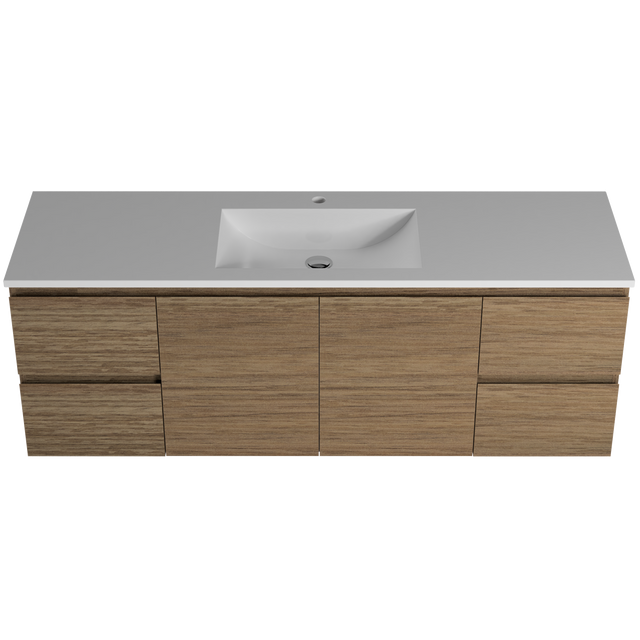 Nevada Vanity 1500mm Centre Bowl Regal Top Wall hung (NEV-V-1500-C-REG-W)