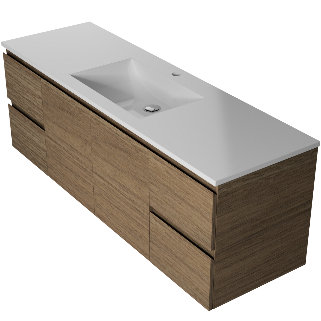Nevada Vanity 1500mm Centre Bowl Regal Top Wall hung (NEV-V-1500-C-REG-W)
